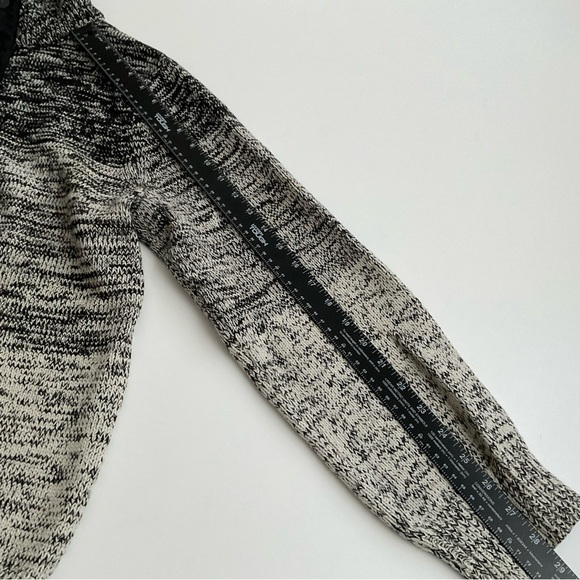 Express Mens 1/4 Zip Pullover Sz L Gray/Black Mock Neck Knit Preppy Y2K Everyday - Picture 7 of 10